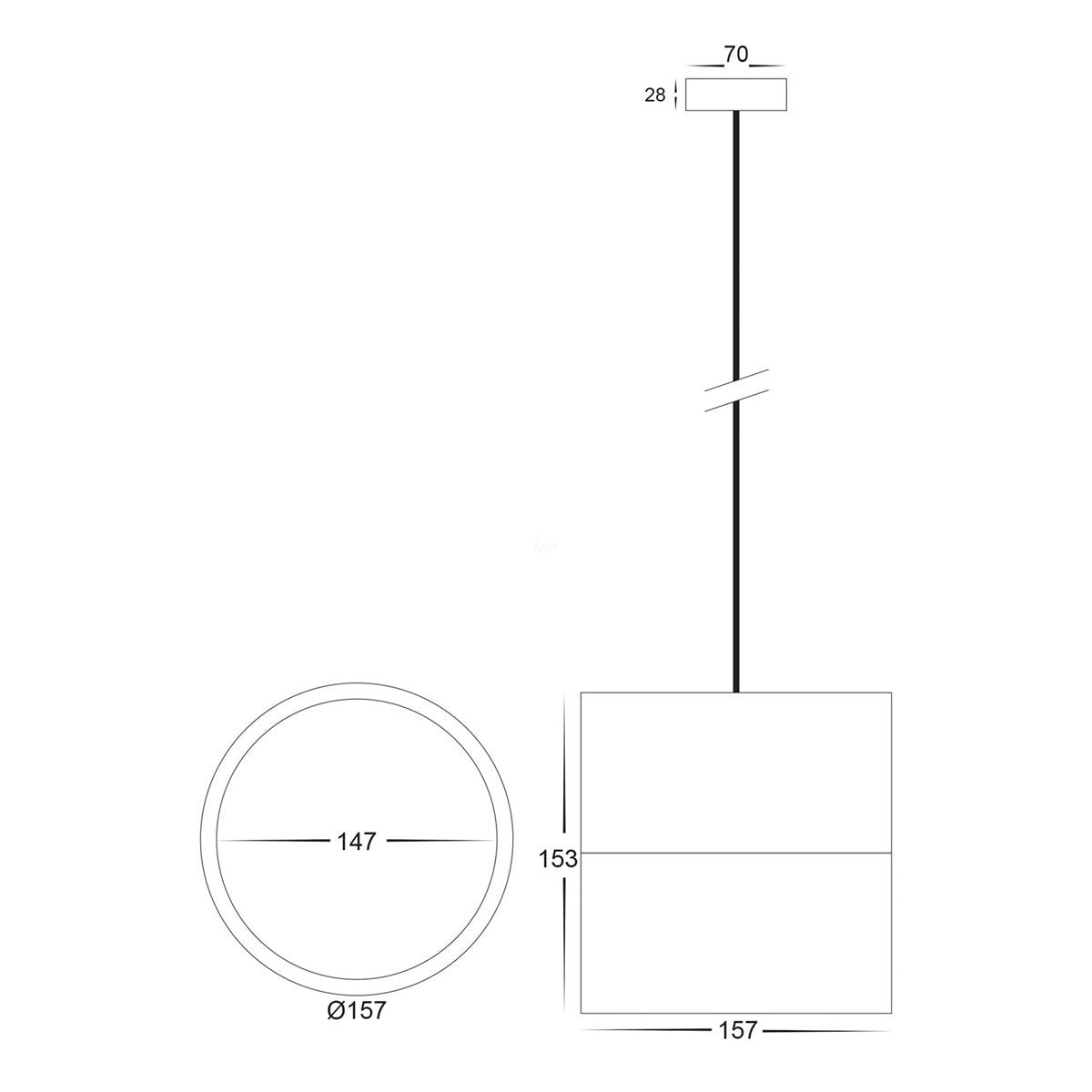 HV5805 Dimensions