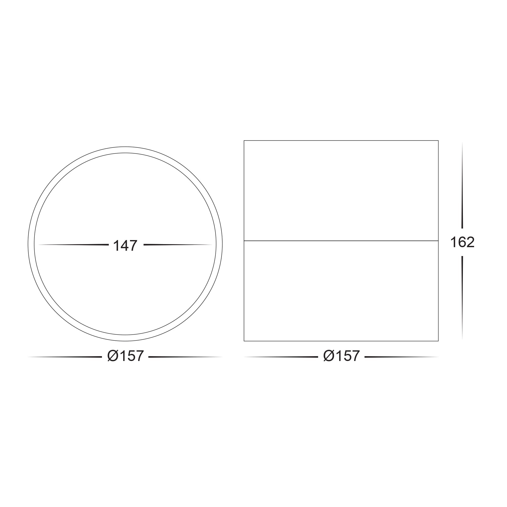 HV5805T-BLK-EXT | HV5805T-BLK-EXT-12V - Nella Black 18w Surface Mounted LED Downlight with Extension