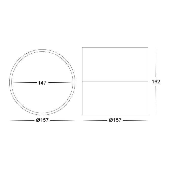 HV5805T-WHT-EXT | HV5805T-WHT-EXT-12V - Nella White 18w Surface Mounted LED Downlight with Extension