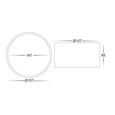HV5805T-WHT | HV5805T-WHT-12V - Nella White 18w Surface Mounted LED Downlight