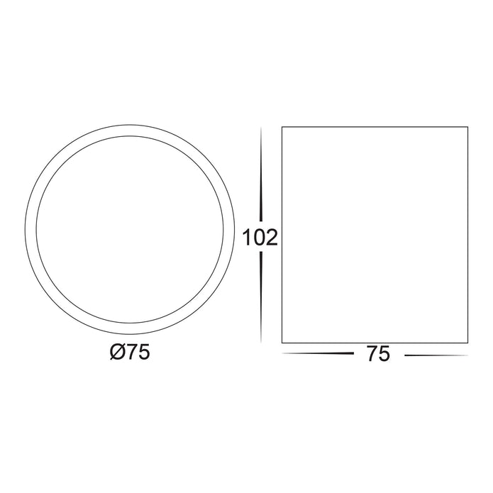 HV5812T-WHT |  HV5812T-WHT-12V - Nella 7w LED White Adjustable Surface Mounted Downlight
