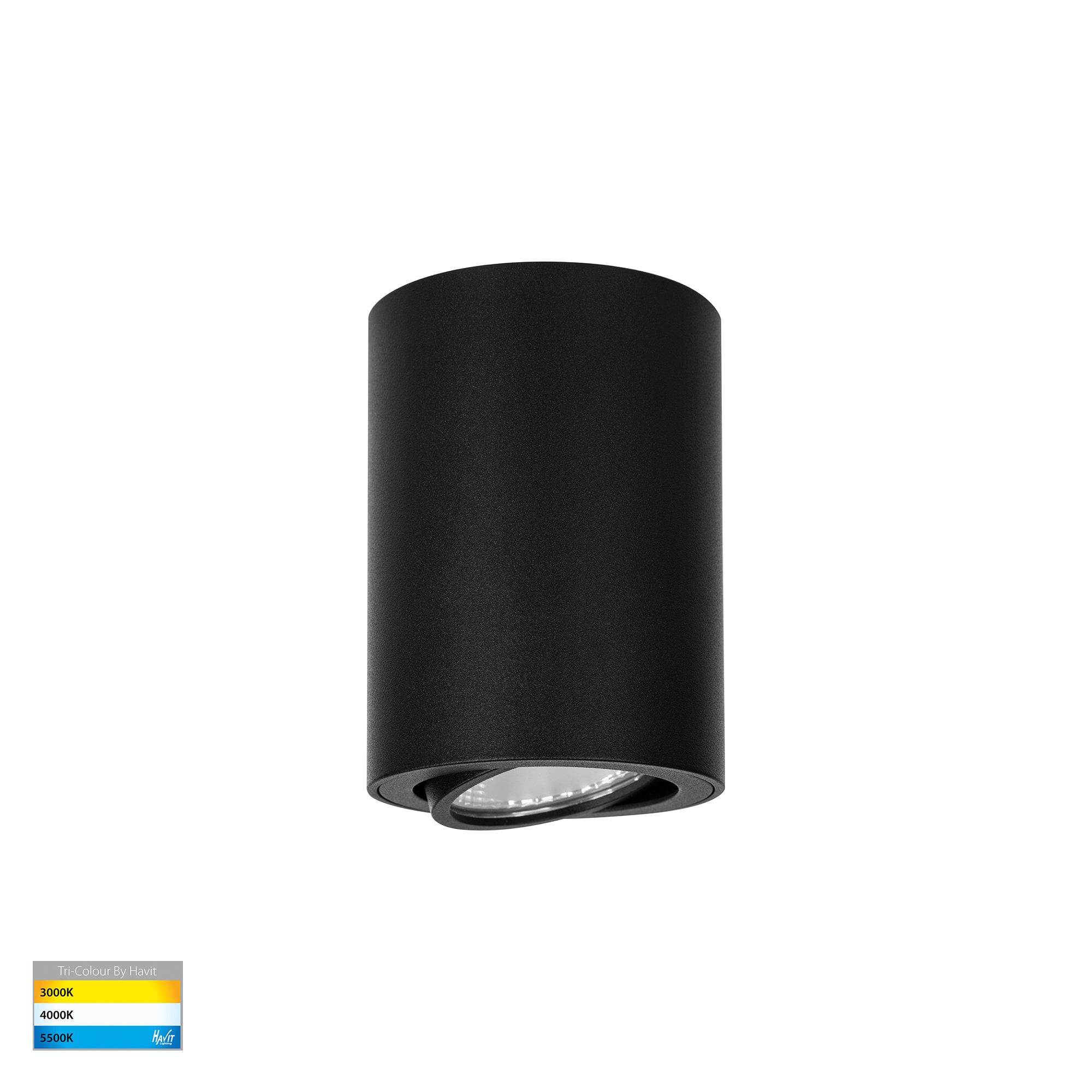 HV5812T-BLK | HV5812T-BLK-12V - Nella 7w LED Black Adjustable Surface Mounted Downlight