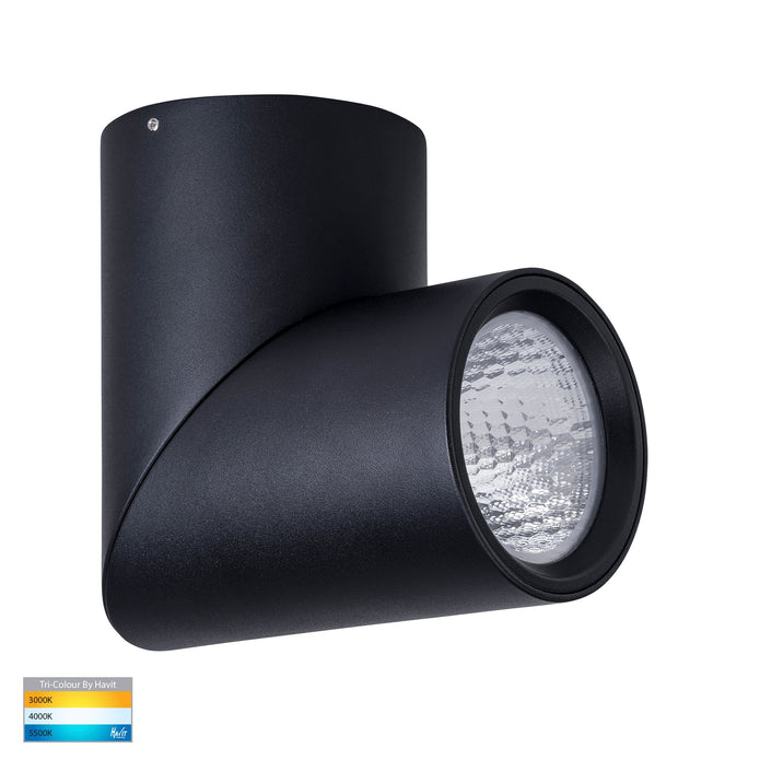 HV5824T-BLK |  HV5824T-BLK-12V - Nella Black 18w Surface Mounted Rotatable LED Downlight