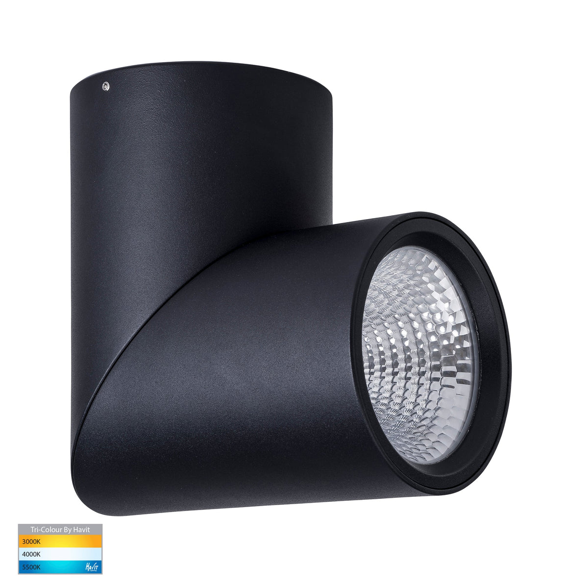 HV5825T-BLK | HV5825T-BLK-12V - Nella Black 24w Surface Mounted Rotatable LED Downlight