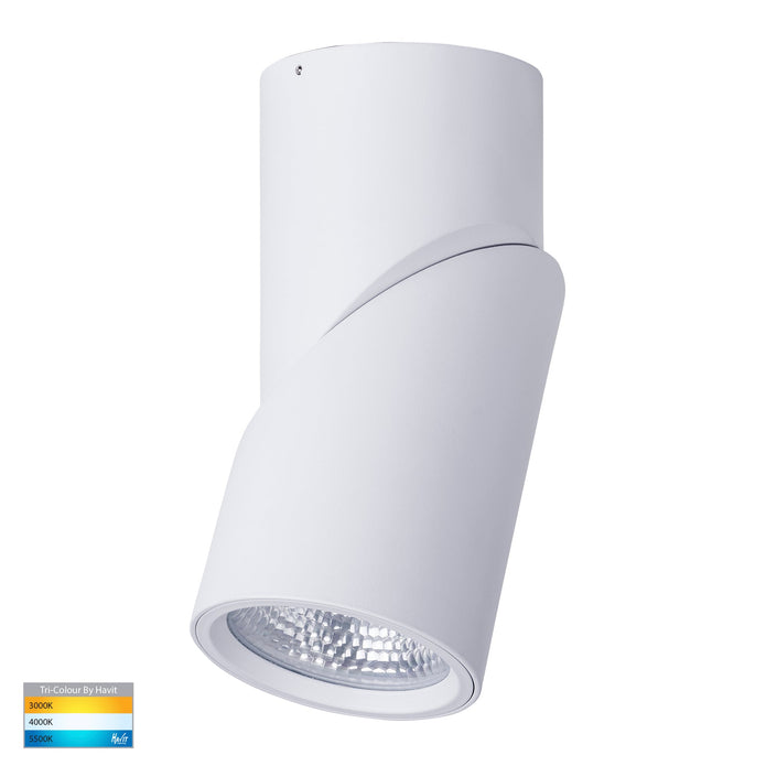 HV5825T-WHT | HV5825T-WHT-12V - Nella White 24w Surface Mounted Rotatable LED Downlight