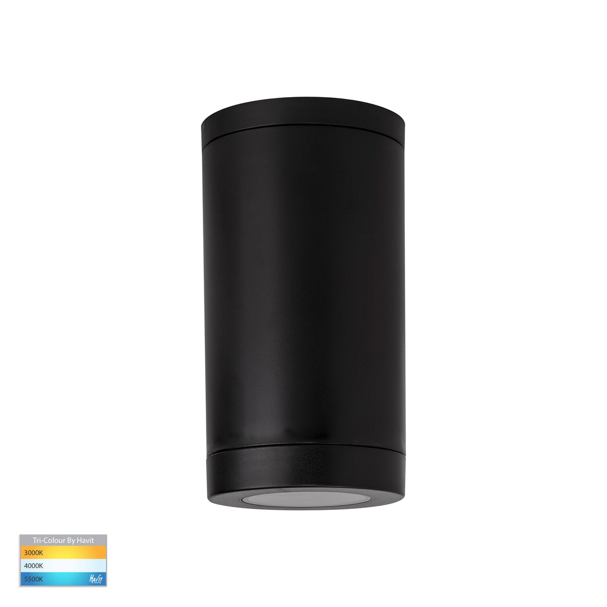 HV5831T-BLK - Lexan Black 9in1 Surface Mounted GU10 LED Downlight