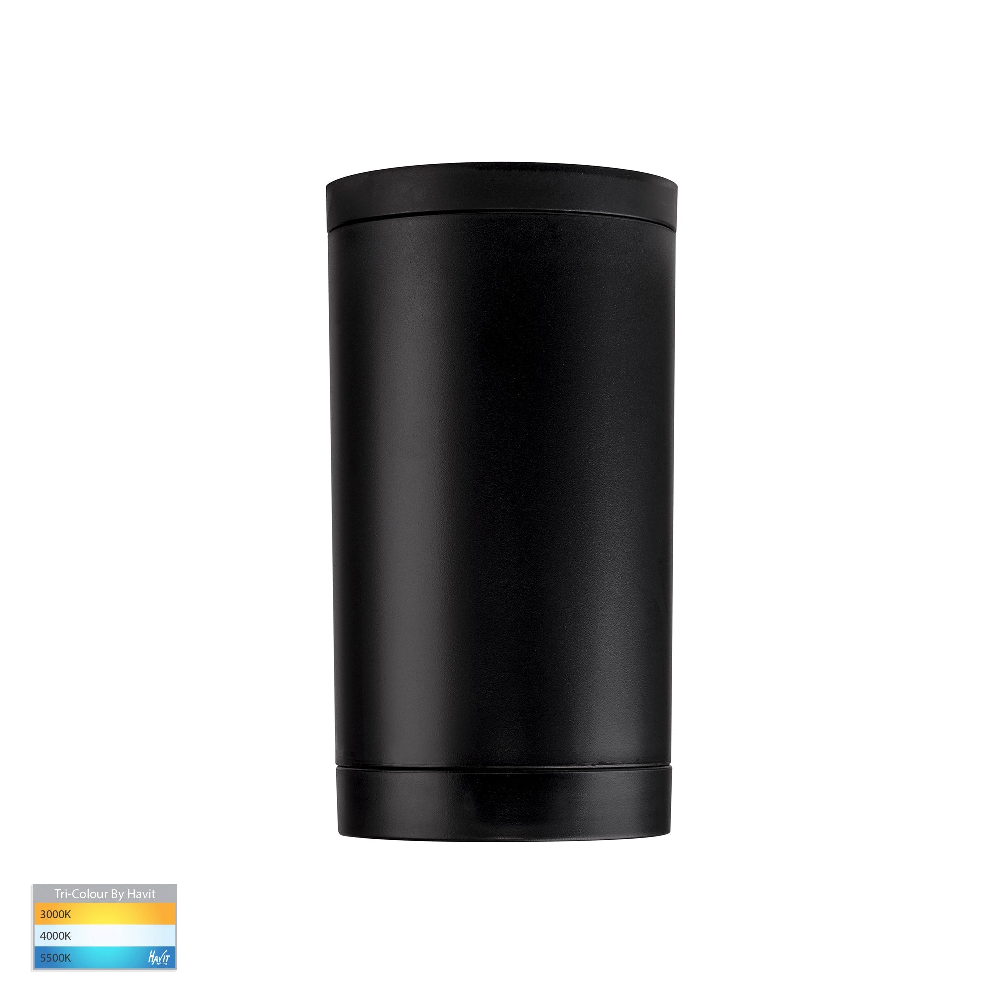 HV5831T-BLK - Lexan Black 9in1 Surface Mounted GU10 LED Downlight