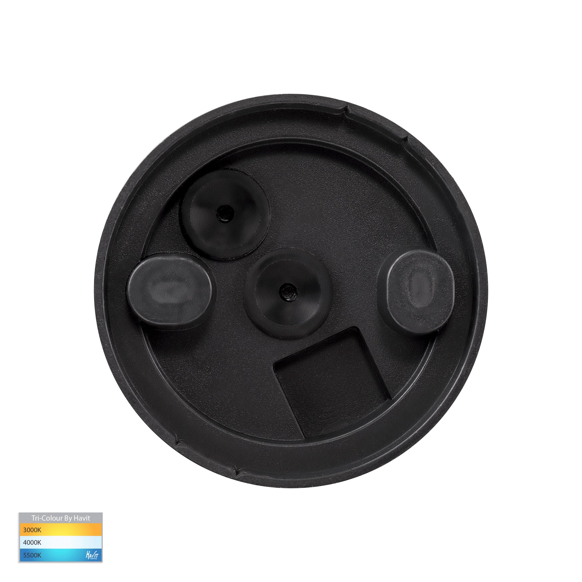 HV5831T-BLK - Lexan Black 9in1 Surface Mounted GU10 LED Downlight