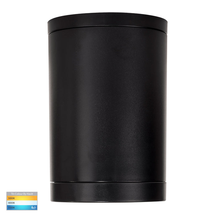 HV5832T-BLK - Lexan Black 9in1 Surface Mounted GU10 LED Downlight