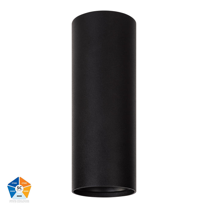 HV5841S-BLK-EXT | HV5841S-BLK-EXT-12V - Nella Black 7w Surface Mounted LED Downlight