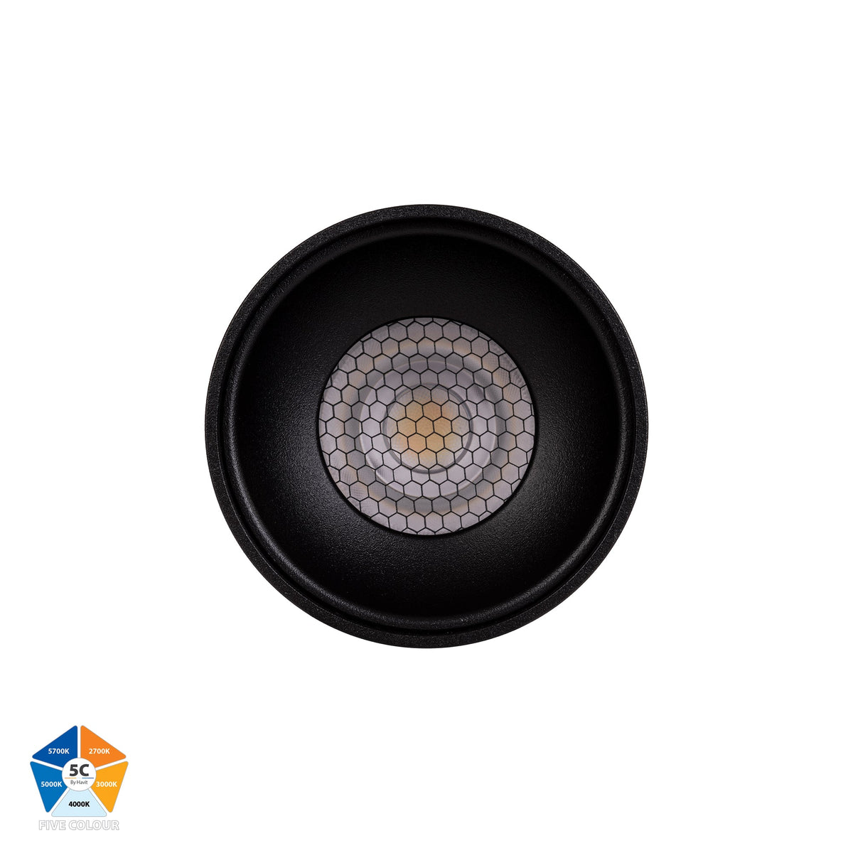HV5841S-BLK-EXT | HV5841S-BLK-EXT-12V - Nella Black 7w Surface Mounted LED Downlight
