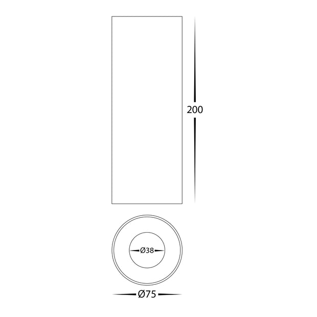 HV5841S-BLK-EXT | HV5841S-BLK-EXT-12V - Nella Black 7w Surface Mounted LED Downlight