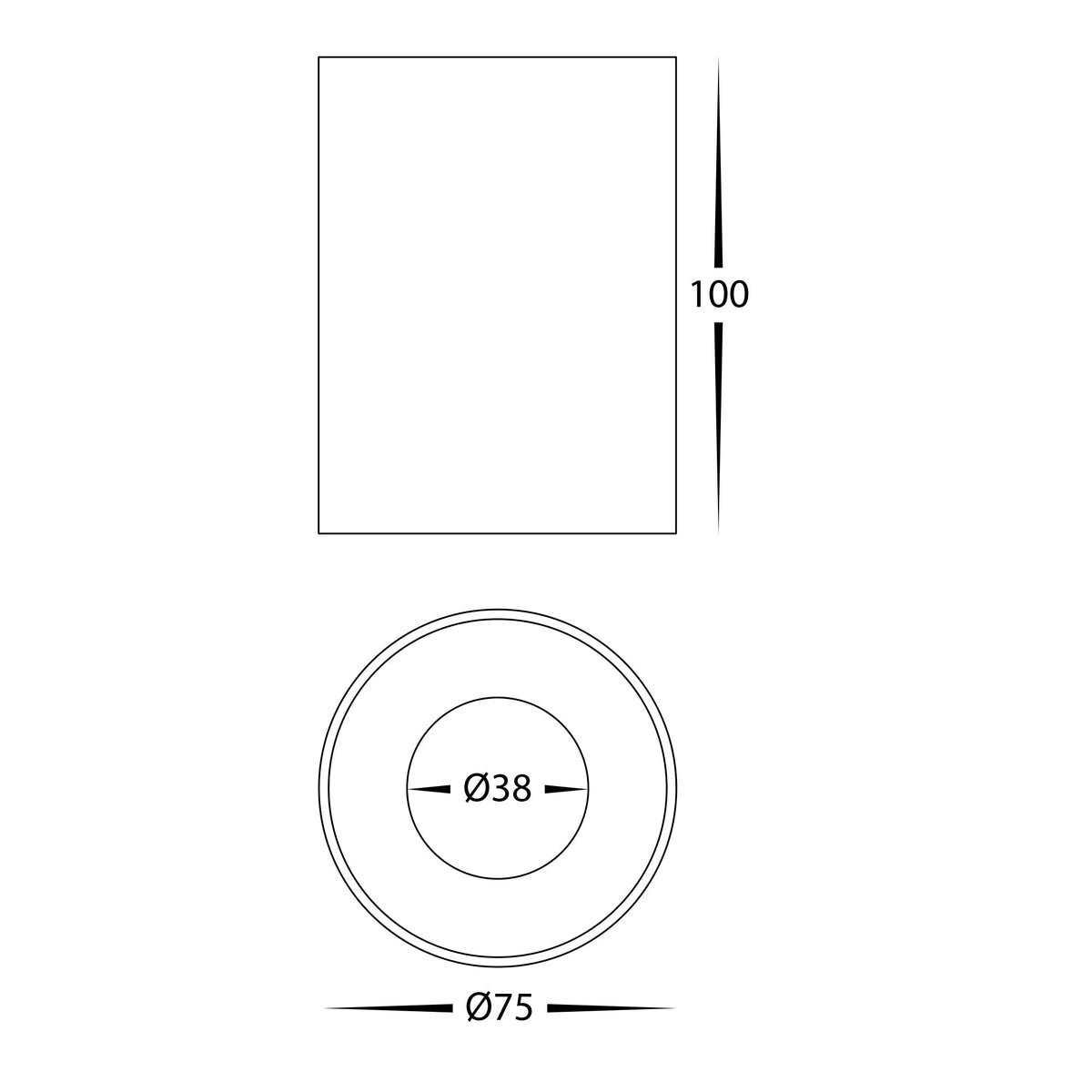 HV5841S-WHT | HV5841S-WHT-12V  - Nella White 7w Surface Mounted LED Downlight