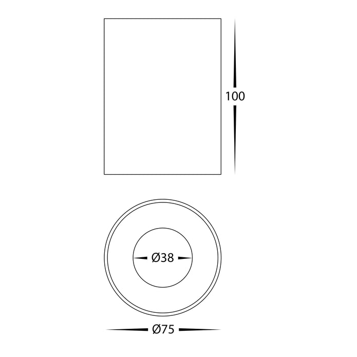 HV5841S-BLK | HV5841S-BLK-12V  - Nella Black 7w Surface Mounted LED Downlight