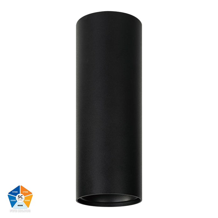 HV5842S-BLK-EXT | HV5842S-BLK-EXT-12V - Nella Black 12w Surface Mounted LED Downlight