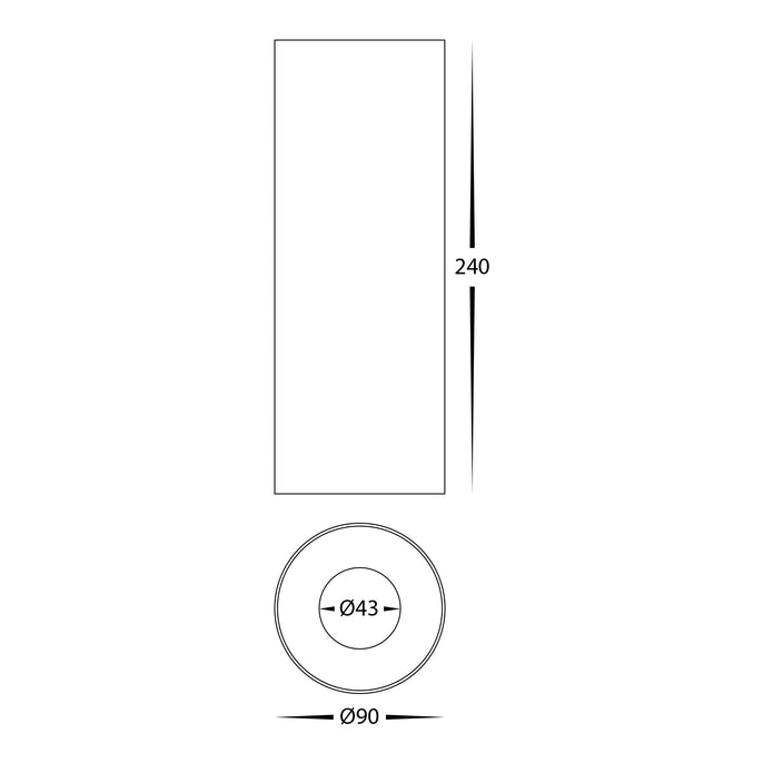 HV5842S-BLK-EXT | HV5842S-BLK-EXT-12V - Nella Black 12w Surface Mounted LED Downlight