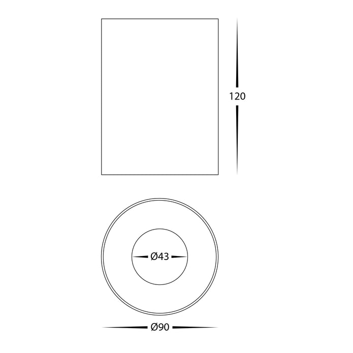HV5842S-BLK | HV5842S-BLK-12V - Nella Black 12w Surface Mounted LED Downlight