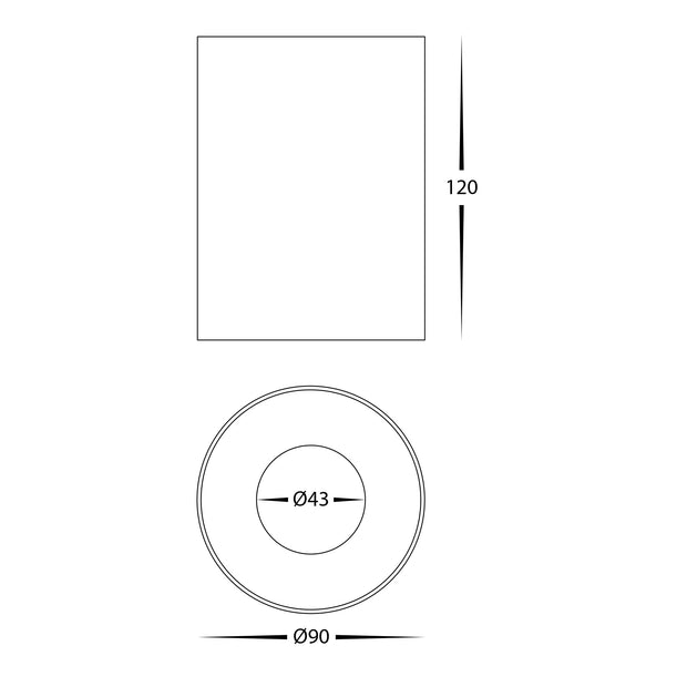 HV5842S-BLK | HV5842S-BLK-12V - Nella Black 12w Surface Mounted LED Downlight