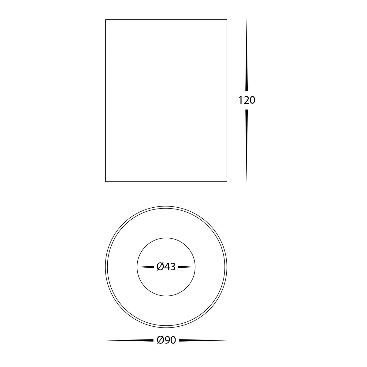 HV5842S-WHT | HV5842S-WHT-12V - Nella White 12w Surface Mounted LED Downlight