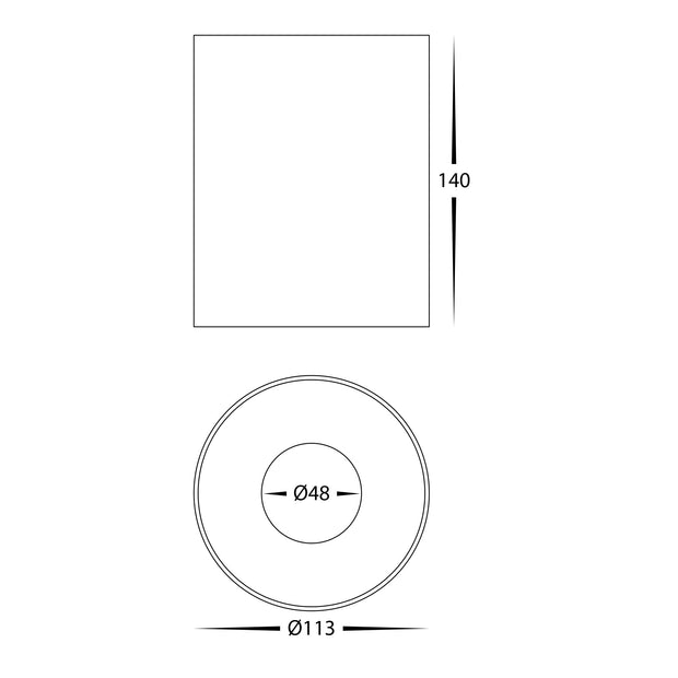 HV5843S-WHT |  HV5843S-WHT-12V - Nella White 18w Surface Mounted LED Downlight