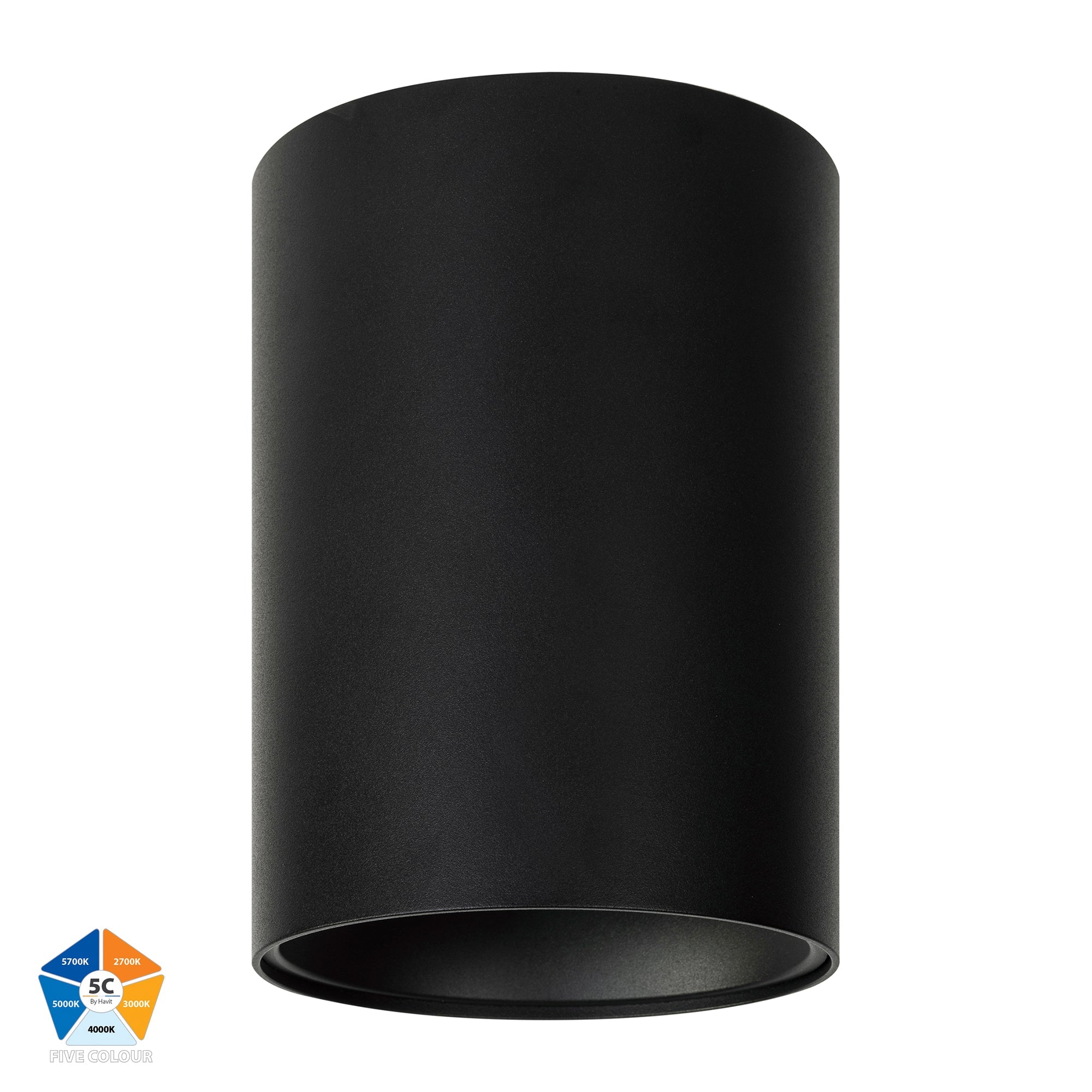 HV5844S-BLK | HV5844S-BLK-12V - Nella Black 24w Surface Mounted LED Downlight