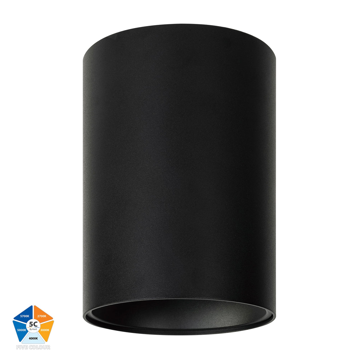 HV5844S-BLK | HV5844S-BLK-12V - Nella Black 24w Surface Mounted LED Downlight