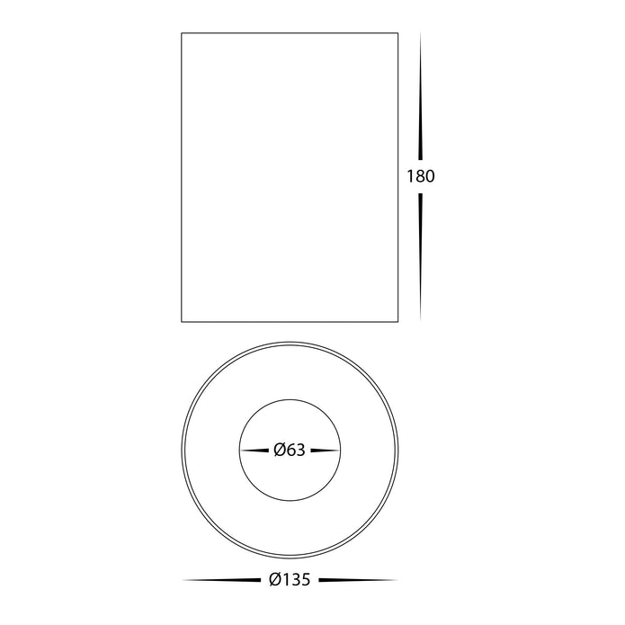 HV5844S-BLK | HV5844S-BLK-12V - Nella Black 24w Surface Mounted LED Downlight