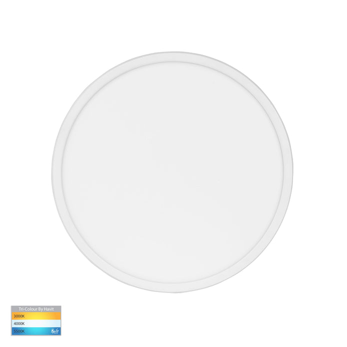 HV5877T-WHT - Slim White 24w LED Ceiling Mounted Oyster Light