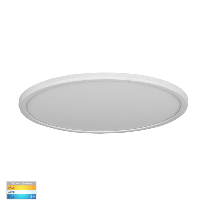 HV5878T-WHT - Slim White 30w LED Ceiling Mounted Oyster Light