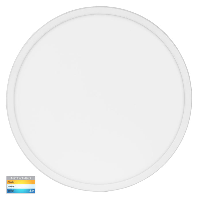 HV5879T-WHT - Slim White 40w LED Ceiling Mounted Oyster Light
