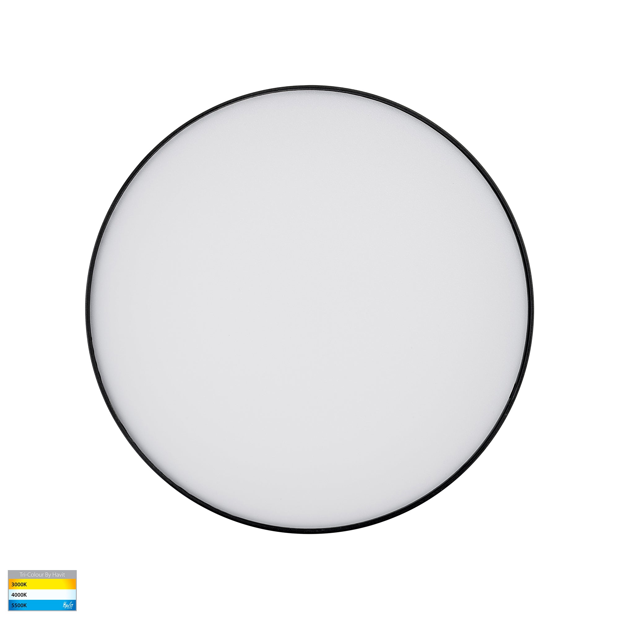 HV5892T-BLK - Nella Black 20w Ceiling Mounted LED Oyster