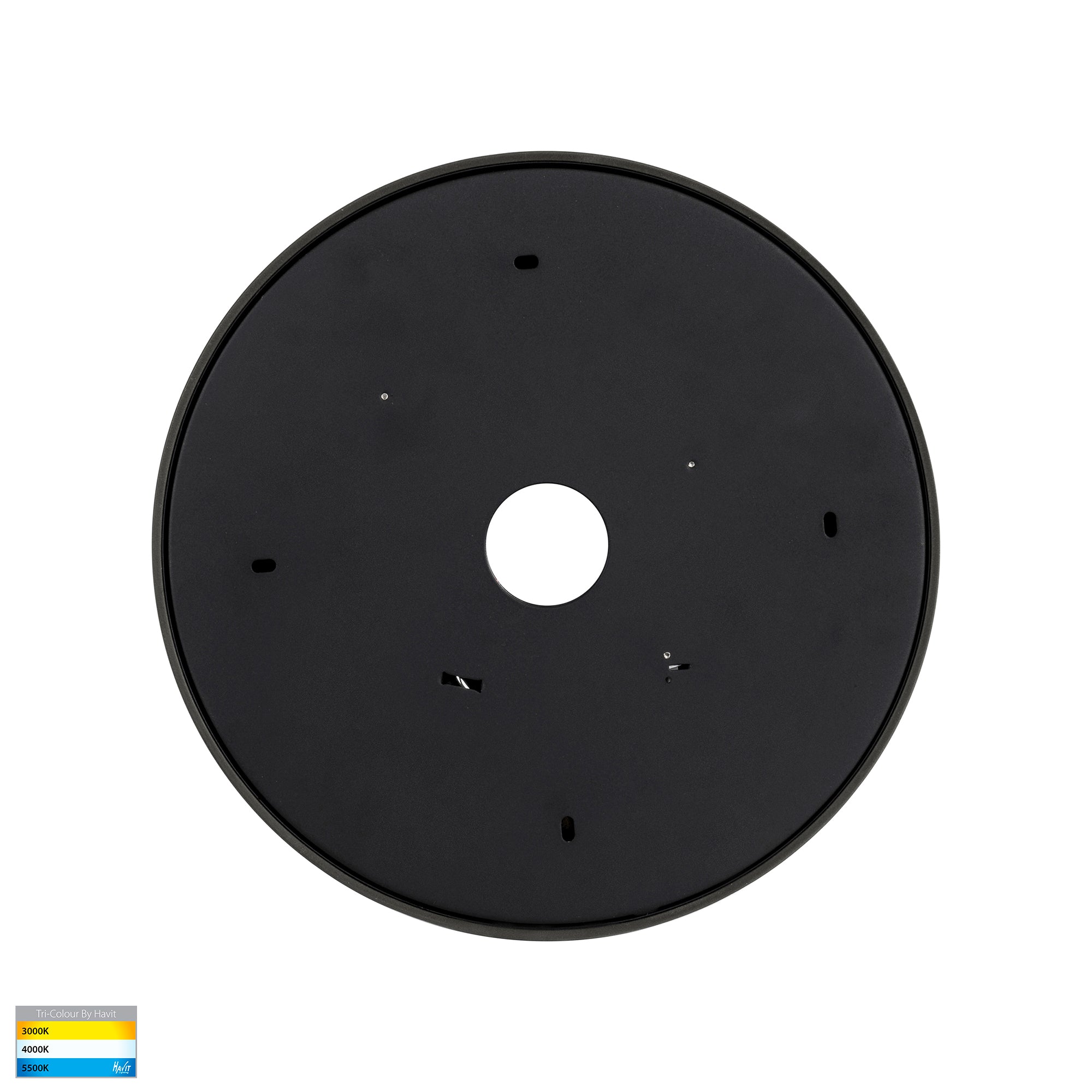 HV5892T-BLK - Nella Black 20w Ceiling Mounted LED Oyster