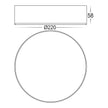 HV5892T-BLK - Nella Black 20w Ceiling Mounted LED Oyster