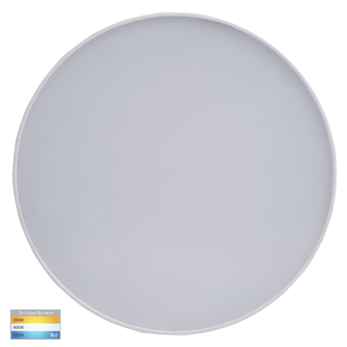 Nella 30W 240V LED Dimmable Tri-Color Surface Mounted Oyster Light in Matt White