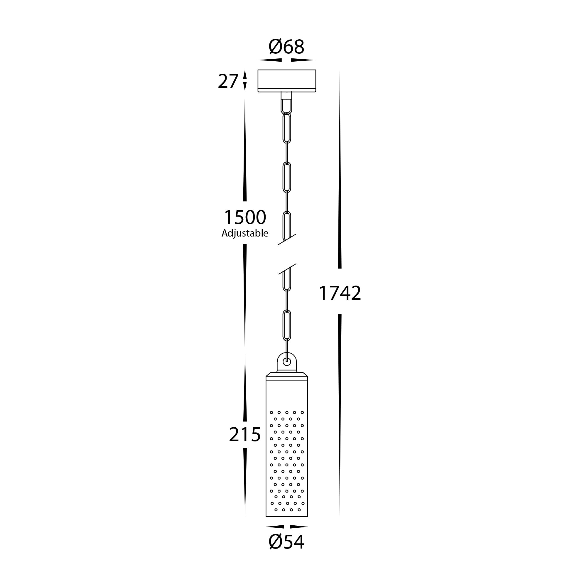 HV5901T-BR-240V | HV5901T-BR-12V - Willow Solid Brass LED Pendant