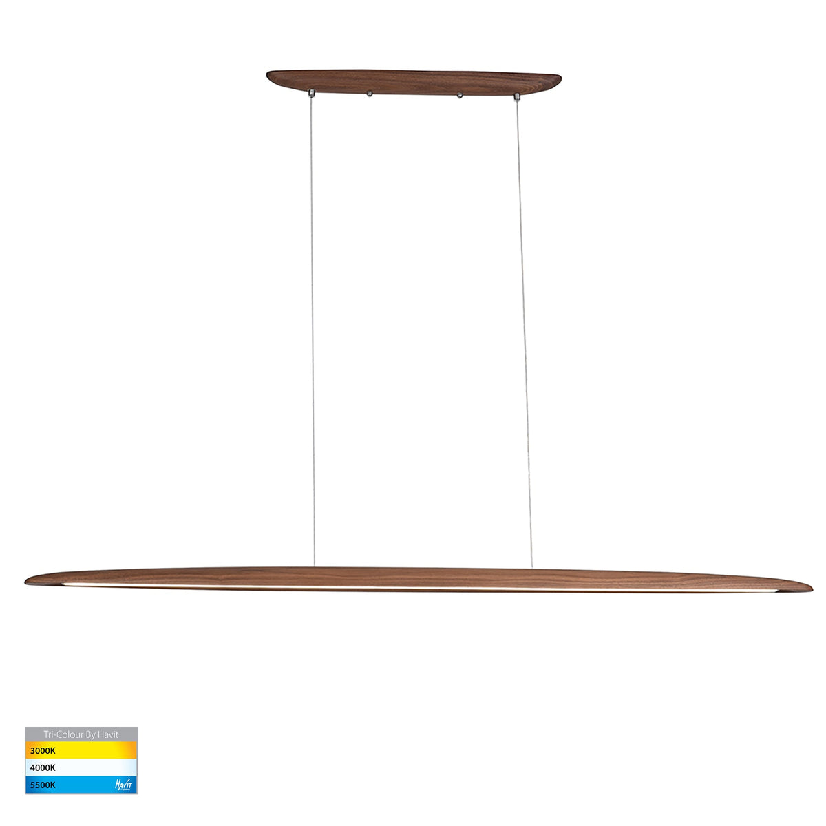 HV6012T - Noce Walnut Timber 1800mm Linear Pendant