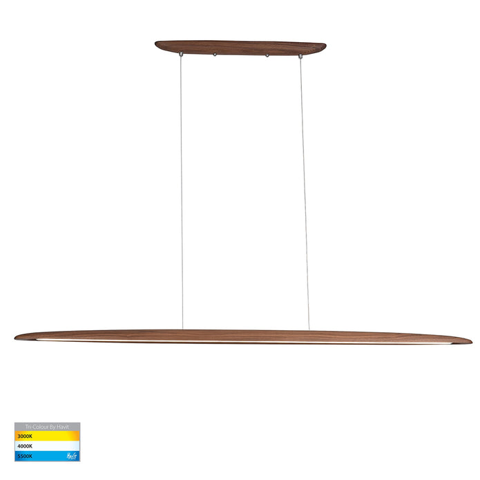 HV6012T - Noce Walnut Timber 1800mm Linear Pendant