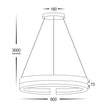 HV6092T - Orah Walnut Timber with Black Aluminium 600mm Round Pendant