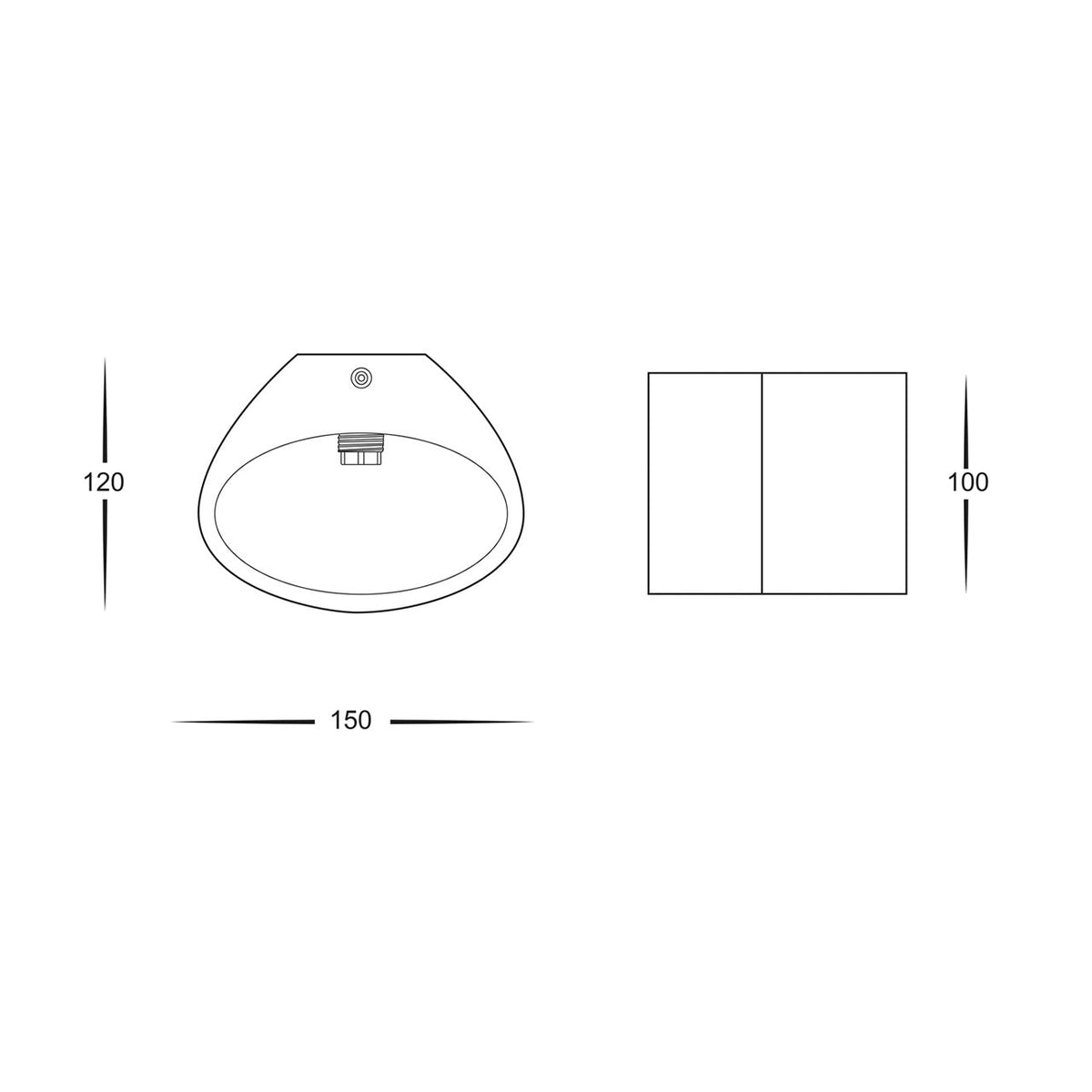 HV8025 - Arc Small LED Wall Plaster Light