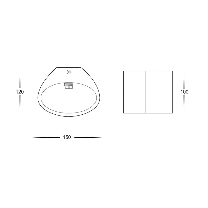 HV8025 - Arc Small LED Wall Plaster Light
