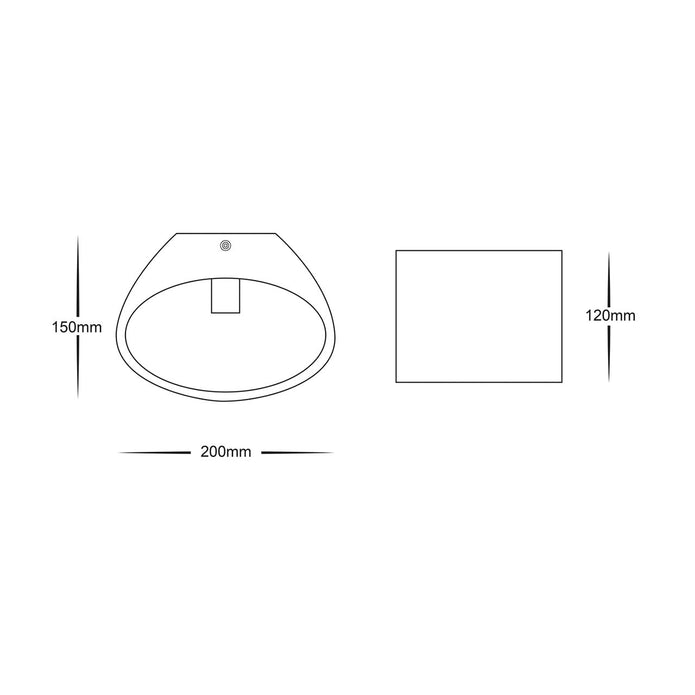 HV8026 - Arc Large Plaster LED Wall Light