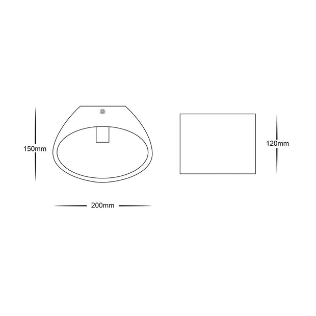 HV8026 - Arc Large Plaster LED Wall Light