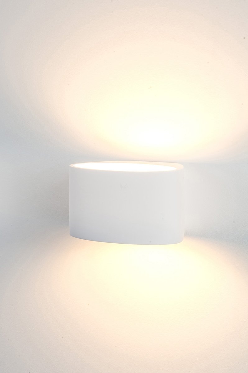 Arc Large Up & Down Plaster Wall Light in Warm white