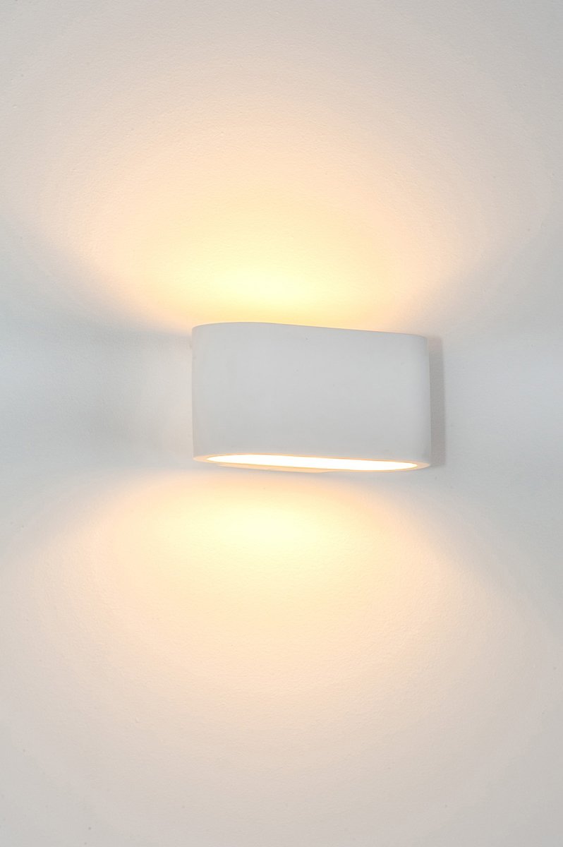Concept Up & Down Plaster Wall Light in Warm white