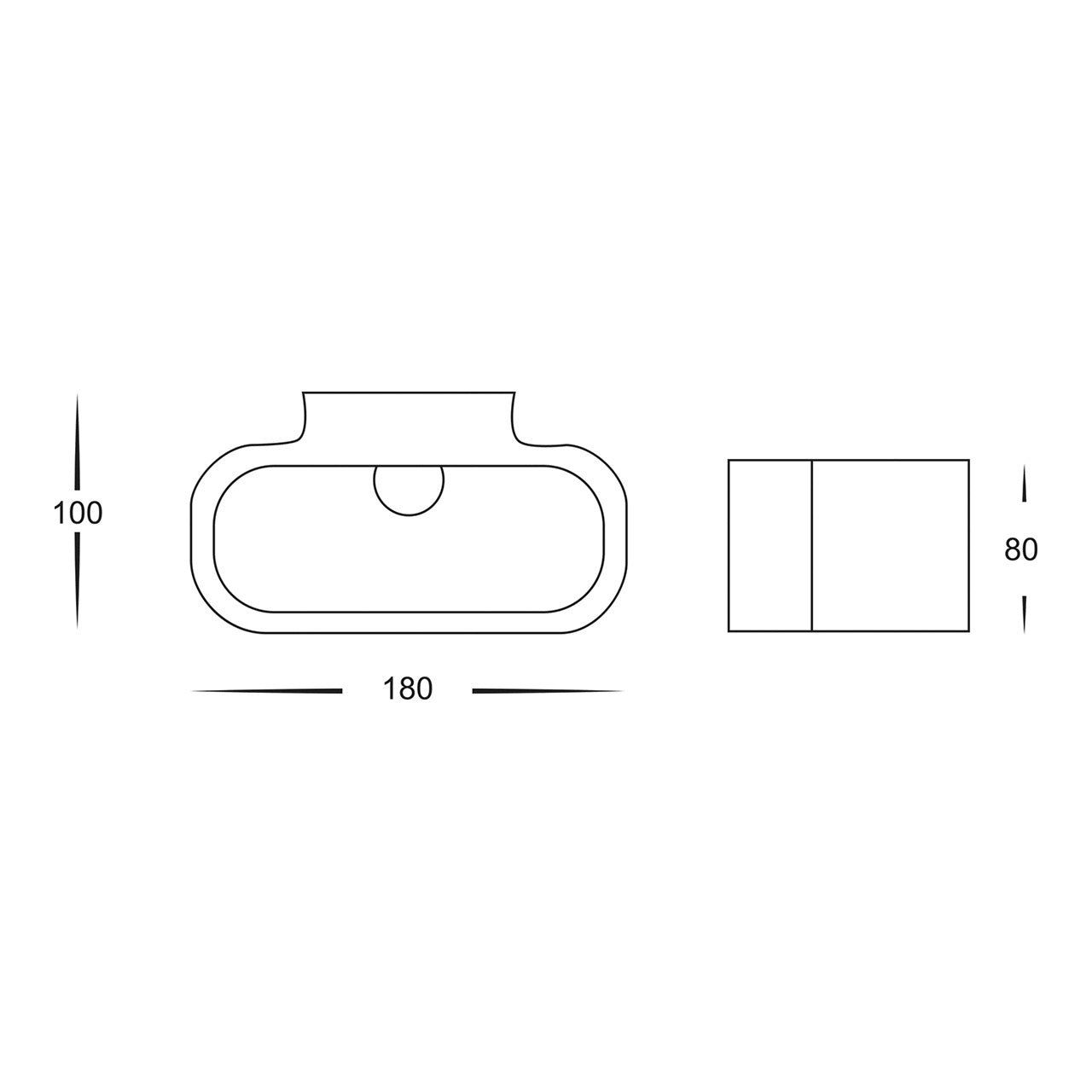 HV8028-WHT - Concept White Aluminium LED Wall Light