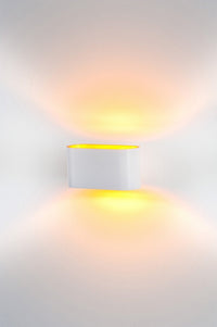 Thumbnail for Concept Up & Down White Wall Light with Gold insert in Cool white