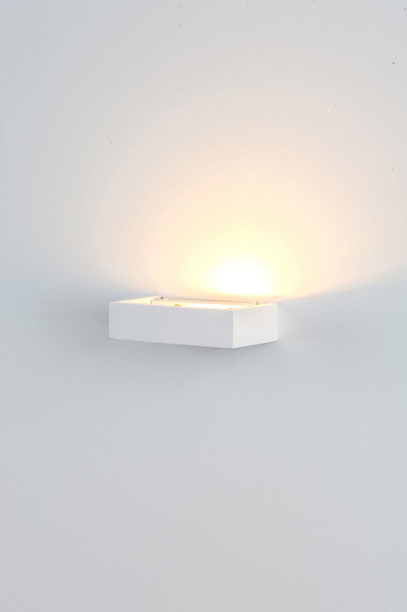 Sunrise Small Plaster Wall Light in Cool white