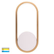 HV8080T-WHTBR - Ovale White + Brass Wall Light