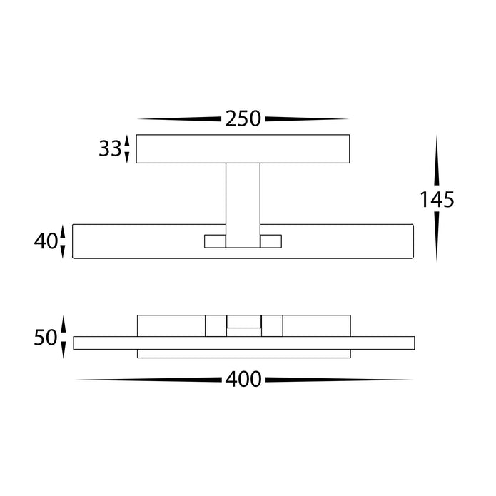HV8101T-WHT - Vanita White 400mm Adjustable Wall Light