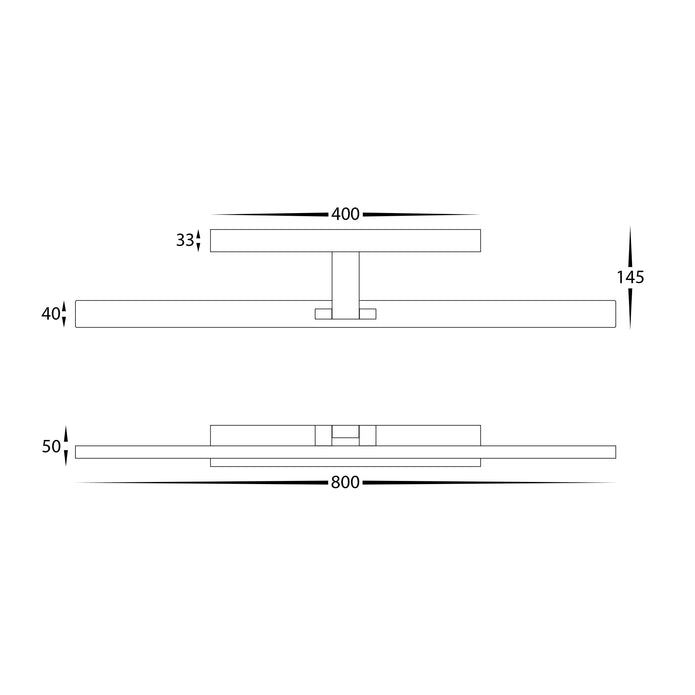 HV8103T-WHT - Vanita White 800mm Adjustable Wall Light